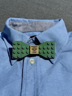Blue shirt with a Lego bow tie for children