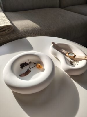 New Page Concrete white decorative bowls with some accessories