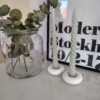 Concrete white candle holders