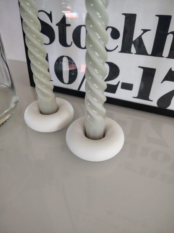 Concrete white candle holders