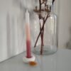 Concrete white candle holders