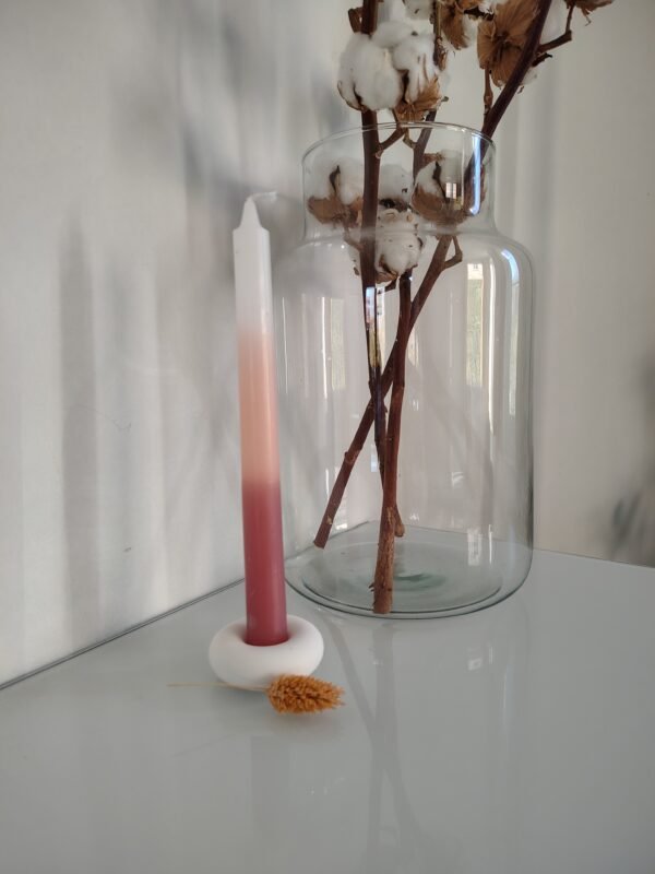 Concrete white candle holders